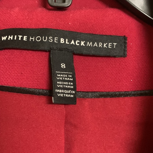 White House Black Market Moto Jacket Wine Red 8 Gold Zipper Lined - Picture 4 of 8